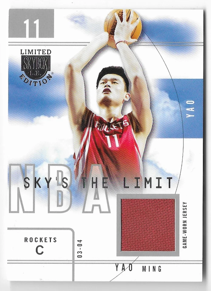 YAO MING 2003 SKYBOX LIMITED EDITION GAME-WORN JERSEY CARD #29/50! - Image 1 of 1