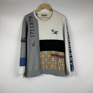 Burberry SS18 Documents Enclosed Patchwork Crewneck Sweatshirt White Size L - Bild 1 von 13
