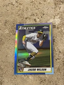 2025 Topps Chrome Jacob Wilson 1990 Baseball RC Rookie #90CB-18 Athletics PWE - Picture 1 of 2