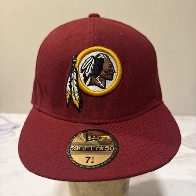 Sombrero ajustado vintage NFL Washington Redskins 7 1/4 años 80 New Era 59 Fifty Foto 1 de 4