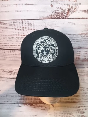 Gorra de béisbol Versace Medusa Logo negra/blanca 57 ICAP004S NUEVA CON ETIQUETAS  Foto 1 de 4
