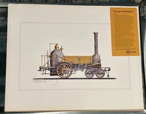 Jerome Biederman Train Print “George Washington” Philadelphia & Columbia RR - Picture 1 of 4