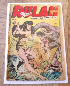 Golden Age Nov 1948 #20 Rulah Jungle Goddess Comic Book P 0.5 Missing Back Cover - Picture 1 of 7