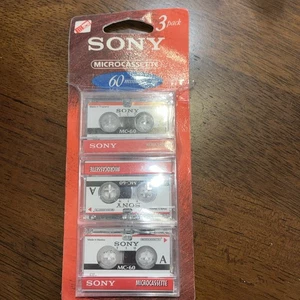Sony Microcassette 3MC-60 - Blank Tapes MC-60 - New 60 Minutes - NEW Sealed - Picture 1 of 3