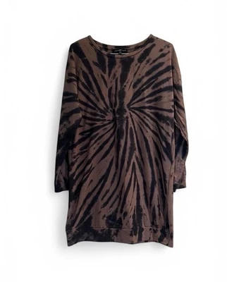 Vestido Suéter Derek Heart Para Mujer Negro y Marrón Tie Dye Manga Larga Talla XL Foto 1 de 4