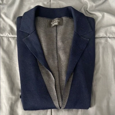 Cárdigan Zara Parche Bolsillo Azul Marino Talla Mediana Foto 1 de 4