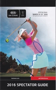 MICHELLE WIE SIGNED AUTO'D 2016 KIA CLASSIC SPECTATOR GUIDE LPGA SOLHEIM CUP A - Picture 1 of 3