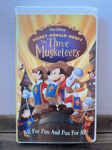 The Three Musketeers VHS Disney 2004 Mickey Donald Goofy – Tested & Working - Picture 1 of 5
