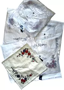 RALPH LAUREN Macall Floral Embroidery Linen Pillow Cover 18x18 NWT $255 LOT Of 6 - Picture 1 of 14