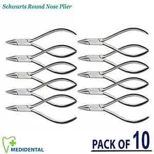 Paquete de 10 Instrumentos Dentales Ortodoncia Schwartz Nariz Redonda Alicates de Laboratorio - Imagen 1 de 4