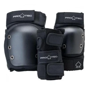 Pro-Tec Street Padset 3 Pack Pad Set Black Open Back - Picture 1 of 4