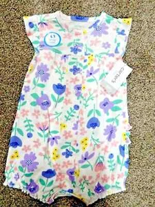 6E Neu mit Etikett {6M oder 18M} Carters Mädchen Blumen Sonnenanzug Strampler Shorts Outfit - Bild 1 von 2