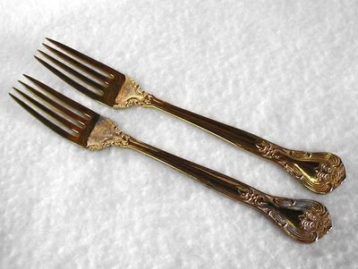 Dos horquillas GRAND MASTER de GODINGER oro electrochapado floral Foto 1 de 3