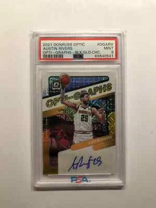 2021-22 Donruss Optic AUSTIN RIVERS Opti Graphs Noir Or Auto SP /8 comme neuf PSA 9 - Photo 1/1