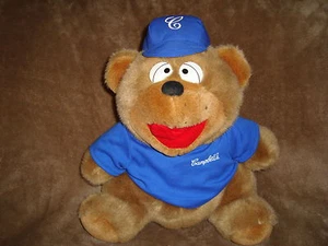 Campbell's Soup Exclusive Plush Brown Bear in Blue Shirt 12" tall - Picture 1 of 5
