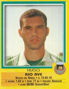 272 HUGO ENRIQUE # BRAZIL RIO AVE.FC CHROME STICKER FUTEBOL 2000 SANDWICHES