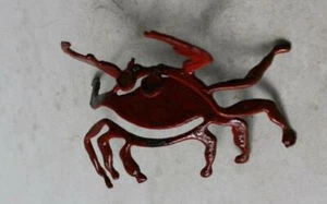 Crab Figurine Beach Ocean Decoration Metal Painted Cute Unusual Figurine COOL -- - Picture 1 of 1