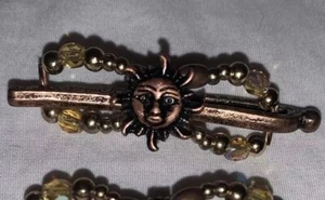 Lilla Rose Bronze Sun W/ Face SINGLE (1) Flexi Hair Clips- Size Small 2in - Picture 1 of 8