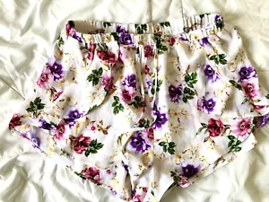 New Look Floral Print Floaty Shorts Size 12 - Picture 1 of 4