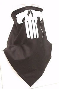 Lightweight backing Pun-isher lined bandana scarf Fierce Face Protection mask - Picture 1 of 1