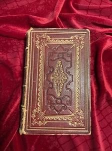 John Milton Poetical Works; Daly, Channing, Addison, leather Binding Engravings - Picture 1 of 11