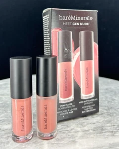 BAREMINERALS Meet Gen Nude ~ Mini Lipcolor & Lipgloss Set - HOLIDAY SALE ! - Picture 1 of 13