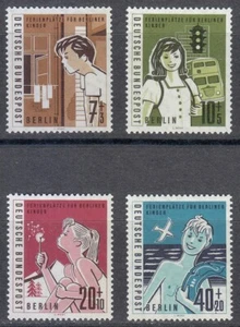 Berlín 1960 MNH Mi 193-196 Sc 9NB21-9NB24 Niños de Berlín ** - Imagen 1 de 2