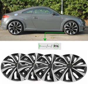 16" Set of 4 Wheel Covers Hubcaps Tire Steel Rim fits R16 For Audi A3 A4 TT  - Picture 1 of 14
