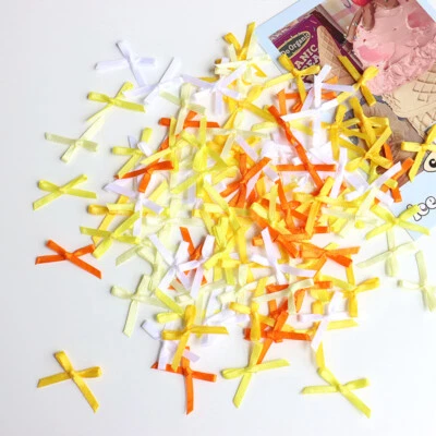 100 Piezas Arcos de Cinta Rosa Fresca 2x3cm Tamaño Pequeño Cinta de Satén Arco Flor Artesanal Nuevo Foto 1 de 4