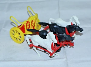 Marx Ben Hur Chariot | *Vintage* Original Playset Red/Yellow Black White Horses - Picture 1 of 7