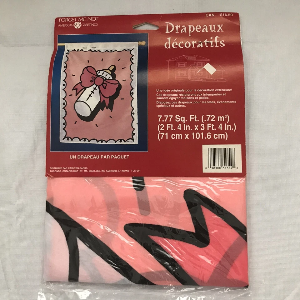 American Greetings Forget Me Not Baby Congratulations Decorative Flag