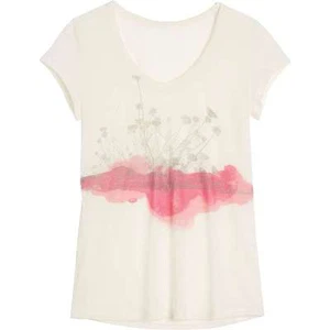 Icebreaker Women Spheria SS V Lace Top (M) Snow 103223101 - Picture 1 of 1