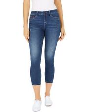 Tommy Jeans Women's Cropped Medium Wash Skinny Jeans Blue Size 25