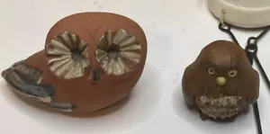 Zwei Keramik Mini Eulen - Bild 1 von 12