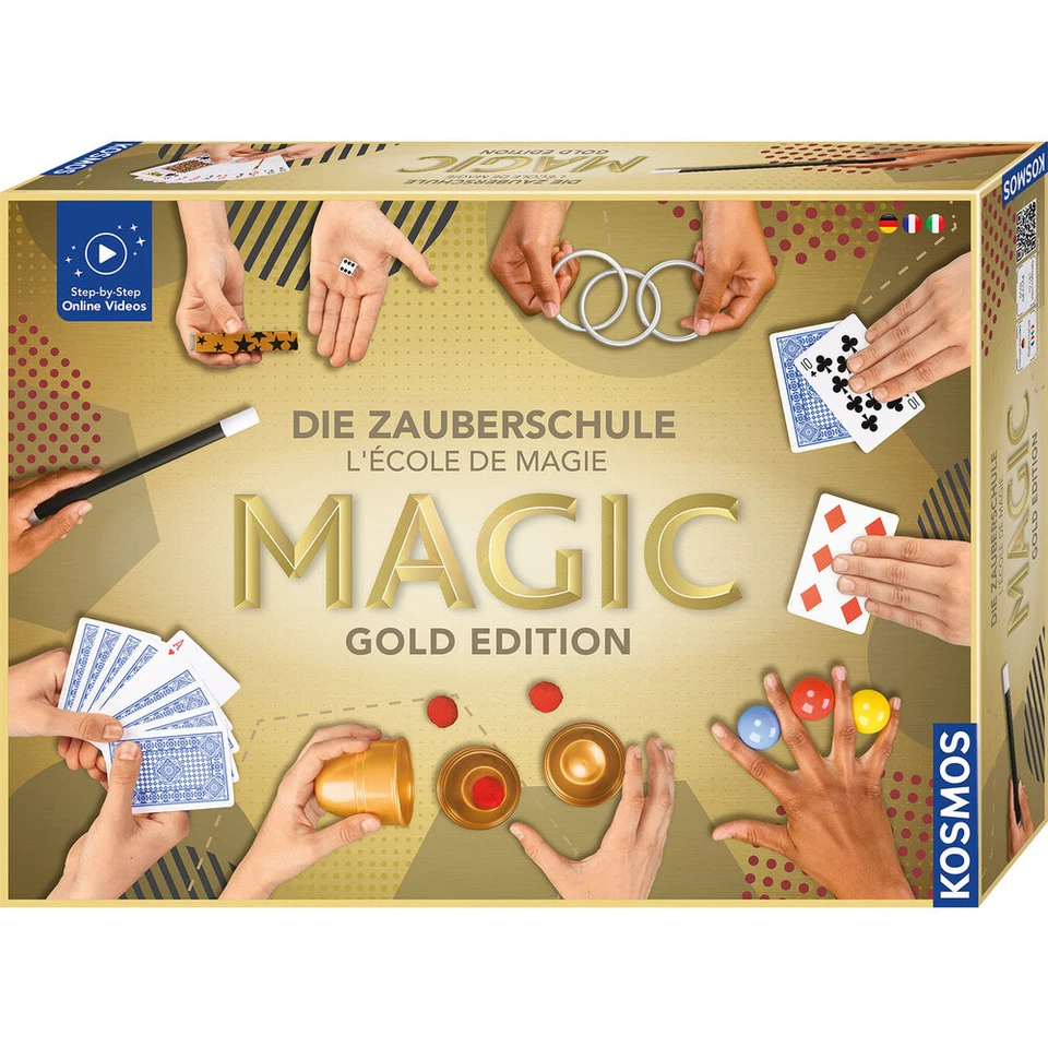 KOSMOS Die Zauberschule MAGIC Gold Edition Zauberkasten mit 75 Tricks