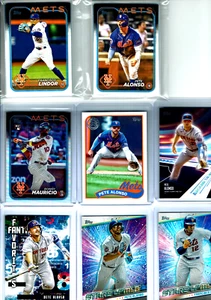 2024 Topps Baseball Series 1 & 2 New York Mets Team Set (27) Base Cards ++WOW++ - Picture 1 of 5