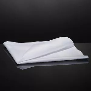 12x Stoffservietten Weiß Damast Servietten 4-fach Saum Serviette Mundservietten - Bild 1 von 3