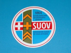 SUOV - 1864 - Schweizerischer Unteroffiziers-Verband Aufkleber Sticker Militaria - Picture 1 of 1