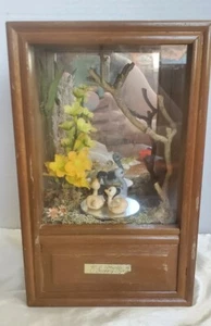 VIntage Mirrored Shadow Music Box With Moving ducks "I WHISTLE A HAPPY TUNE" - Picture 1 of 12