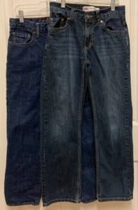 LOT of 2 Boys Straight Fit Jeans-Levis 505 + GAP 1969 Original (Size 14 Slim ) - Picture 1 of 10