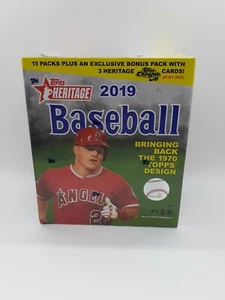 Topps Heritage 2019 Baseball Cards 15 pks. New factory sealed. Rookie. Free ship - Picture 1 of 3