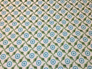 ISABELLE, Blue Floral Medallion, Anna Griffin Windham Cotton Fabric HALF YARD - Picture 1 of 7