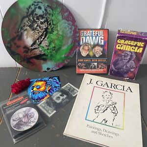 Vintage Jerry Garcia Grateful Dead collectible items book  original lot art etc.