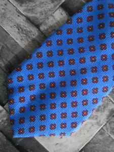 Corbata de seda floral Hawkes and Keyes Bond ST Savile Row London gabardina - Imagen 1 de 5