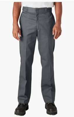 Calça Dickies Masculina 30 Cinza Reta Clássica 874 Ajuste Original Trabalho Uniforme Escolar - Imagem 1 de 4