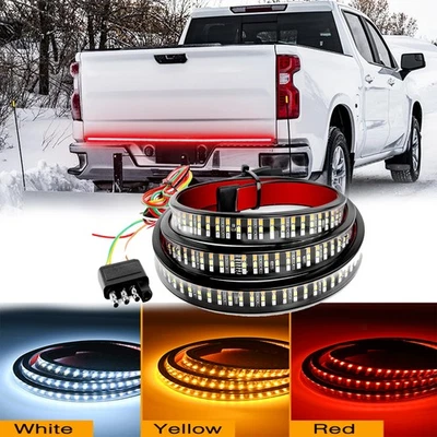 60'' For Toyota Tundra Tacoma 4 Row 6 Function LED Strip Rear Tailgate Light Bar - Image 1 of 4
