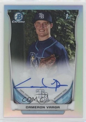 2014 Bowman Draft Chrome Draft Pick Auto Refractor Cameron Varga #BCA-CVA Auto - Image 1 of 2