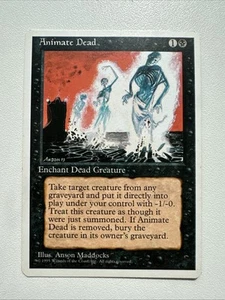 Animate Dead Fourth Edition Magic MTG Karte englisch Near Mint - Bild 1 von 2