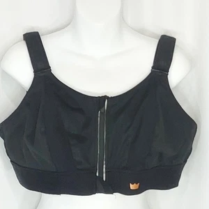 SHEFIT Ultimate Sports Bra XL Black High Impact Adjustable Front Zip 110002 - Picture 1 of 17