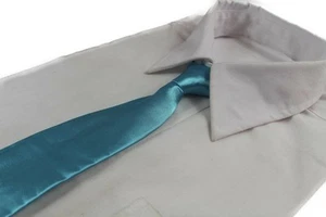 1 x Sky Blue Neck Tie Boys Kids Baby Toddler School Ties Formal Wedding - Picture 1 of 3